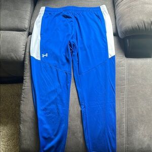 Under Armour Royal Blue Track Pants with White Panels